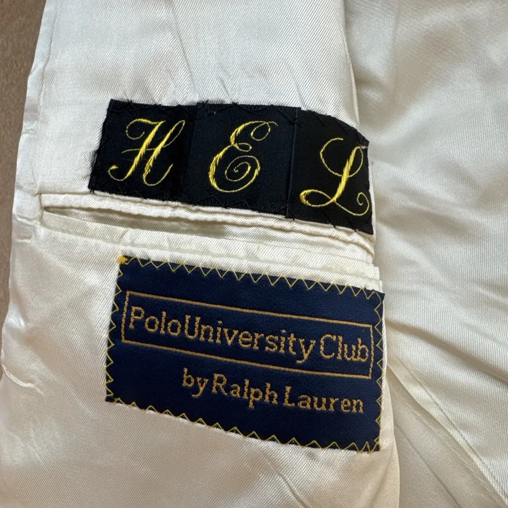 VTG Polo University Club Ralph Lauren Camel Hair Blazer Sz 44R USA Sport Coat